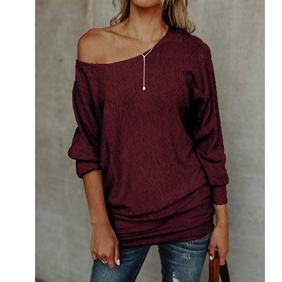 Sweaters - Off the Shoulder Sweater